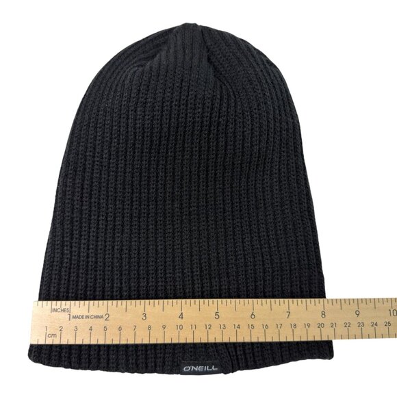 O’Neill Unisex Thick Ribbed Knit Beanie Black One Size - Picture 6 of 7